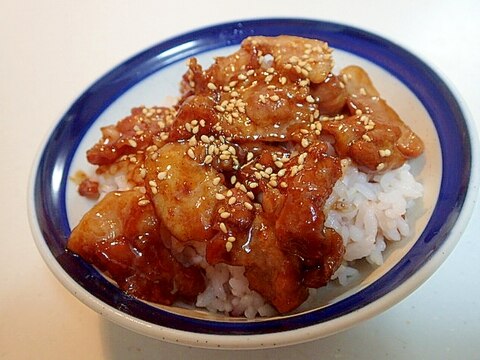 グルメのたれで　胡麻油香る豚丼♬